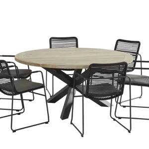 Taste 4SO Elba Tuinset 6 personen rond Ø160cm Must-Have