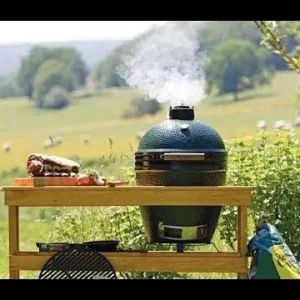 Favoriet Big Green Egg Medium incl. Egg Frame, Expansion Frame met Inserts & Caster Kit