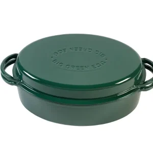 Direct Verzonden Big Green Egg Green Dutch Oven - Ovaal