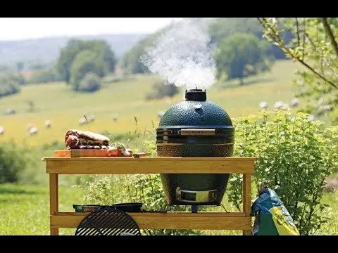 Big Green Egg Medium incl. Egg Frame, Expansion Frame met Inserts & Caster Kit Hoge Kwaliteit