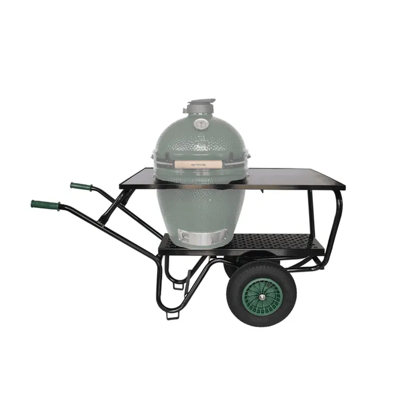Gereduceerde Prijs Big Green Egg Kruiwagen Houten Werkblad