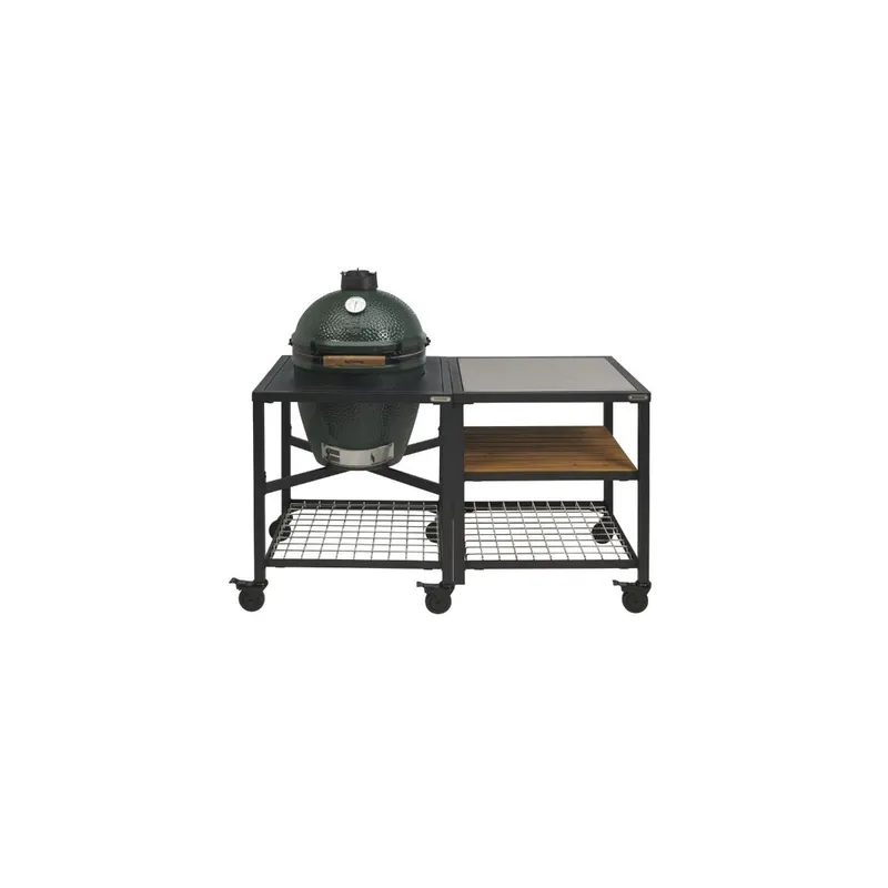 Koopje Big Green Egg XLarge incl. Egg Frame, Expension Frame met Inserts & Caster Kit
