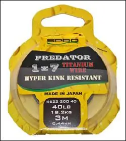 Weekendaanbieding Spro Predator Titanium Wire 1x7 40lb 3m