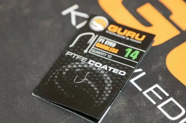 Guru F1 Eyed Hook Barbless Size 14 Direct Beschikbaar