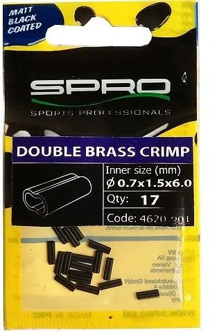 Spro Double Brass Crimp Matt Black 1,0mm Nu Kopen