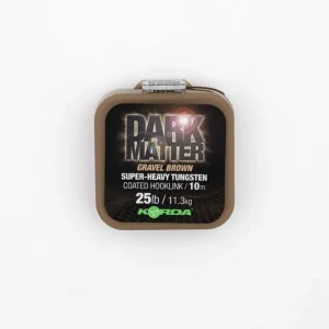 Aanbieding Korda Dark Matter Tungsten Coated Braid Gravel Brown 18lb 10m