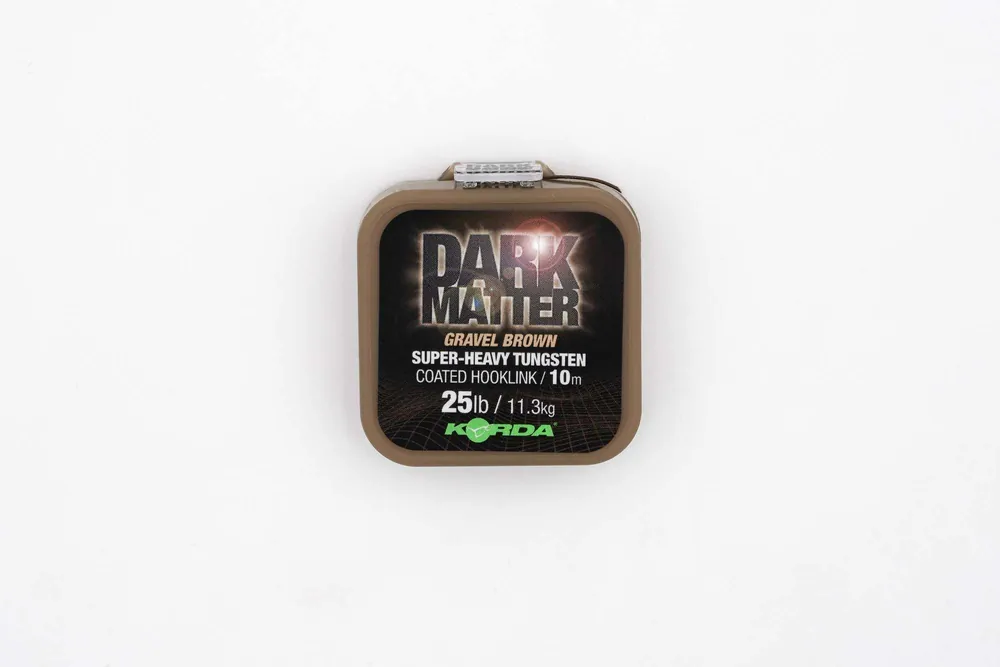 Aanbieding Korda Dark Matter Tungsten Coated Braid Gravel Brown 18lb 10m