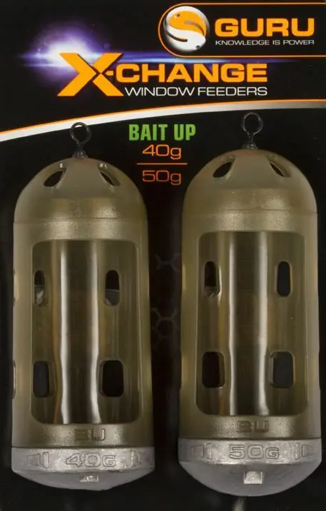 Superprijs Guru x-change window bait up feeders 40+50gr