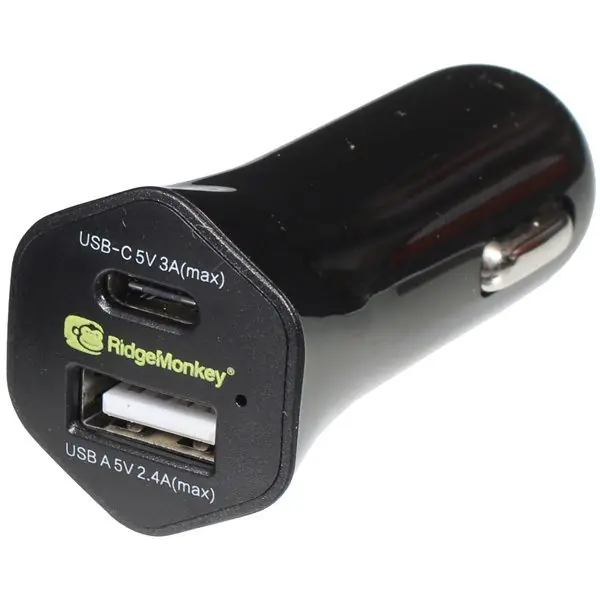 RidgeMonkey vault 15W usb-c car charger adaptor Actieprijs