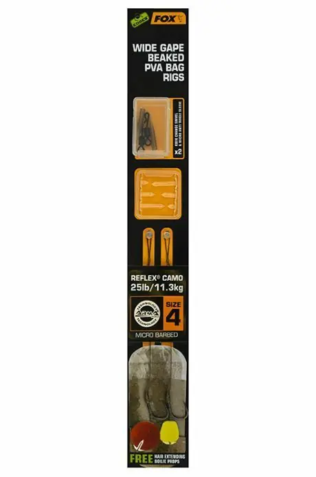 Fox Edges Wide Gape Beaked PVA Bag Rigs 20lb Size 4 Hete Deal