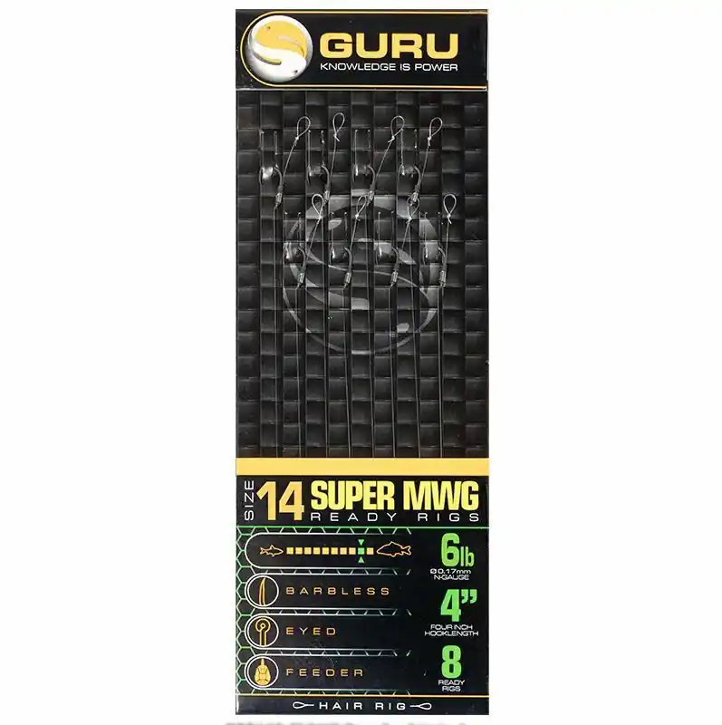 Guru SMWG Standard Hair 4" size 14 0.17mm Alleen Vandaag