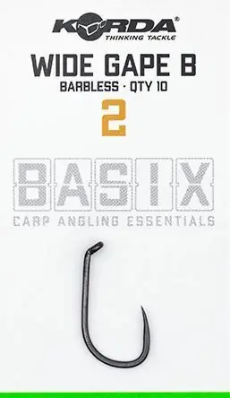 Korda Basix Wide Gape Barbless 2 Actieprijs