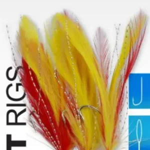 Direct Beschikbaar Spro 33 Salt Rig Feather Red Yellow 2/0 6 Hooks