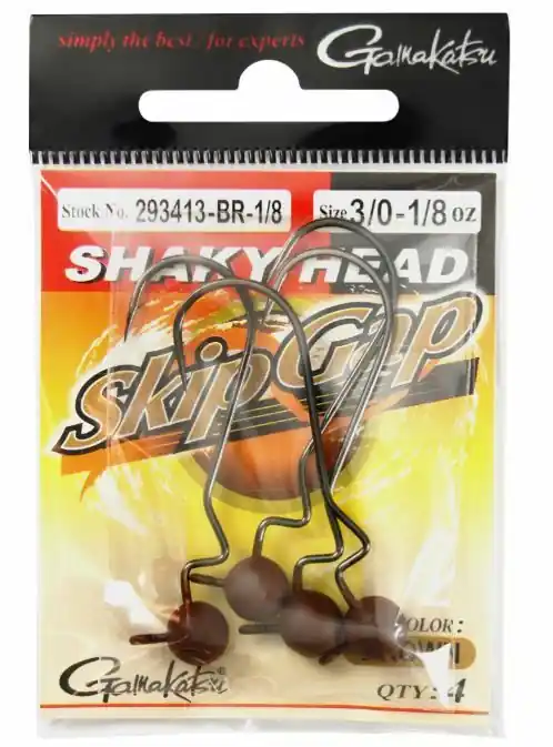 Gamakatsu Skip Gap Shaky Head Brown 4/0 7g Koop Vandaag