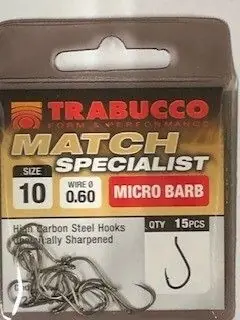 Trabucco Match Specialist - Micro Barb Nr 10 - 15Pcs Dagaanbieding