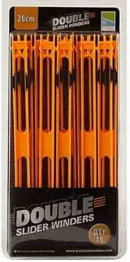 Preston Double Slider Winders 26cm Orange 10pcs Seizoensaanbieding