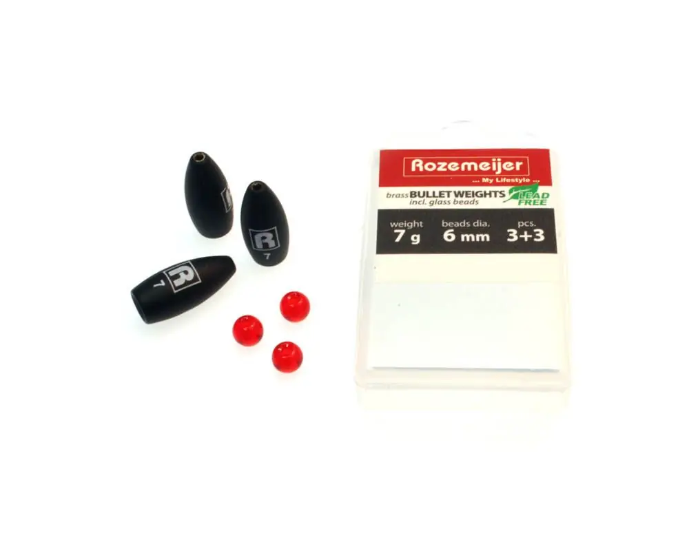 Rozemeijer Bullet Weights 7g + Beads 6mm Korting