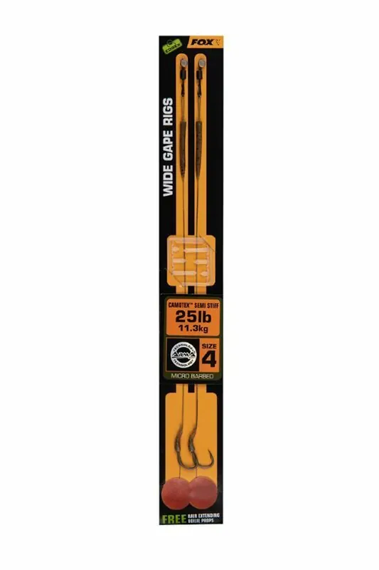Express Levering Fox Edges Wide Gape 4 - 25lb Camotex Semi Stiff x 2