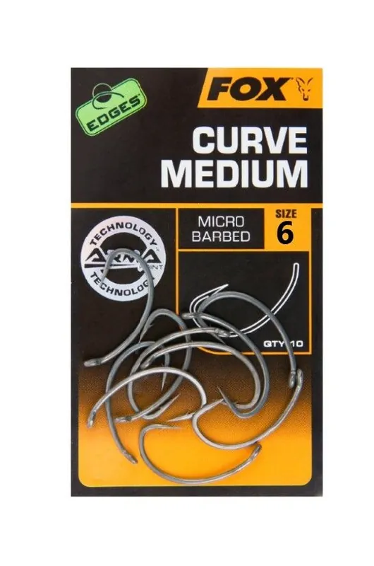 Lage Kosten Fox Edges Curve Shank Medium Hook Size 6