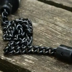 Solar Black Stainless Chain 9inch(25cm) Gecertificeerd