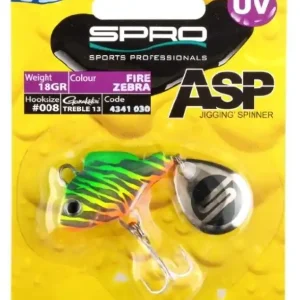 Laatste Kans Spro Asp Spinner Uv 18Gr Fire Zebra