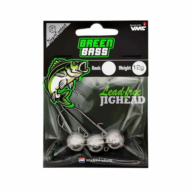Green Bass Fishing Jighead 3/0 12gr 3st Hete Deal
