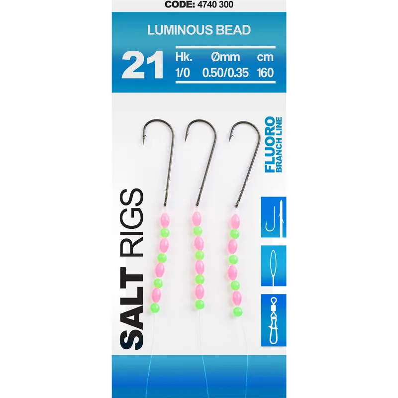 Seizoensaanbieding Spro Saltwater Salt Rig #21 Luminous Bead #1 - Voorradig