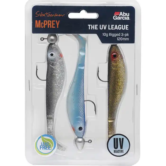 Merkproduct Abu Garcia Svartzonker McPrey Prerigged 3-Pack Clear Waters - Voorradig