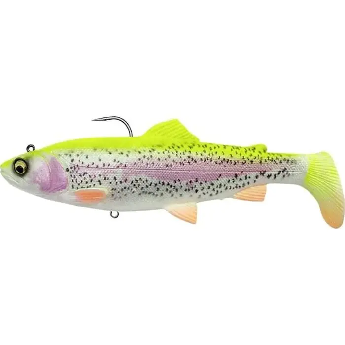 Fabrieksprijs Savage Gear 4D Trout Rattle Shad 12.5cm 35gr Sinking Green Silver - Voorradig