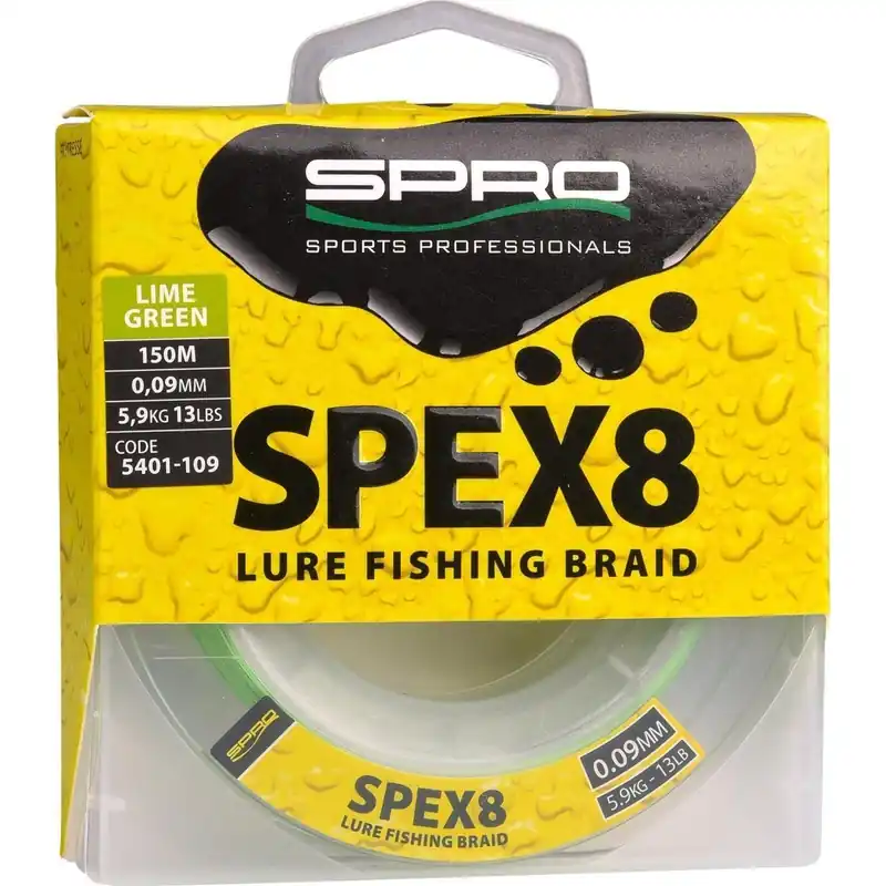 Beste Prijs Spro Spex8 Braid Lime Green 150m 0.09mm - Voorradig