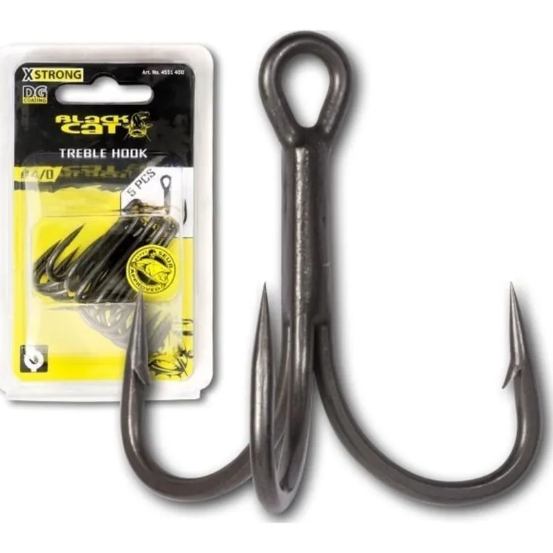Beperkt Aanbod Black Cat Treble Hook DG #1
