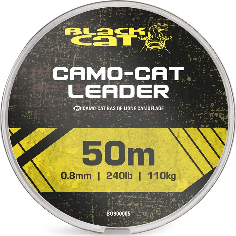 Aanbieding Black Cat Camo-Cat Leader 110kg 0.8mm