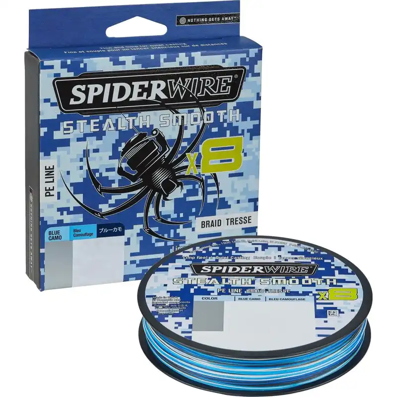 Weekendaanbieding Spiderwire Stealth Smooth 8 Blue Camo 150m 0.06mm - Voorradig