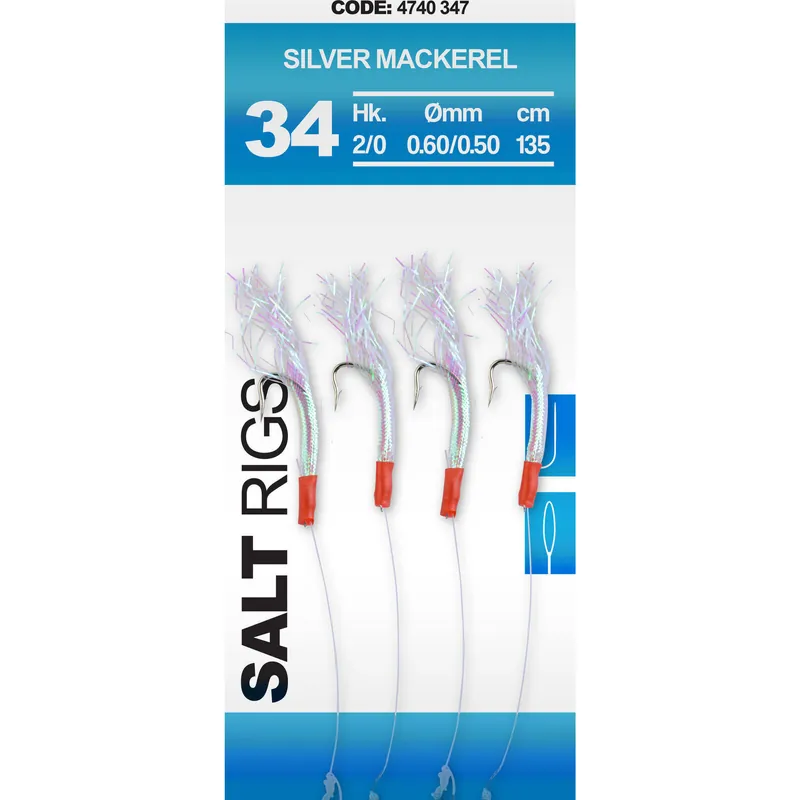 Spro Saltwater Salt Rig #34 Silver Mackerel #2/0 Beperkt Aanbod