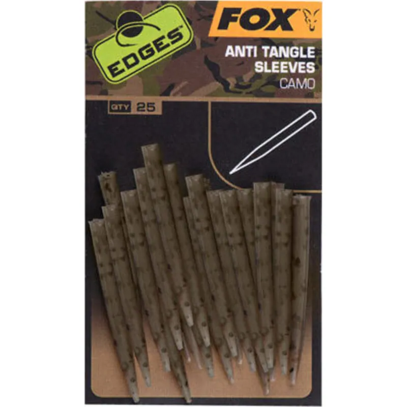 Betaalbaar Fox Edges Camo Anti Tangle Sleeves 25st - Voorradig
