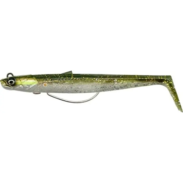Savage Gear Sandeel V2 Weedless 11.5cm 22gr Green Silver 2+1 - Voorradig Laatste Kans