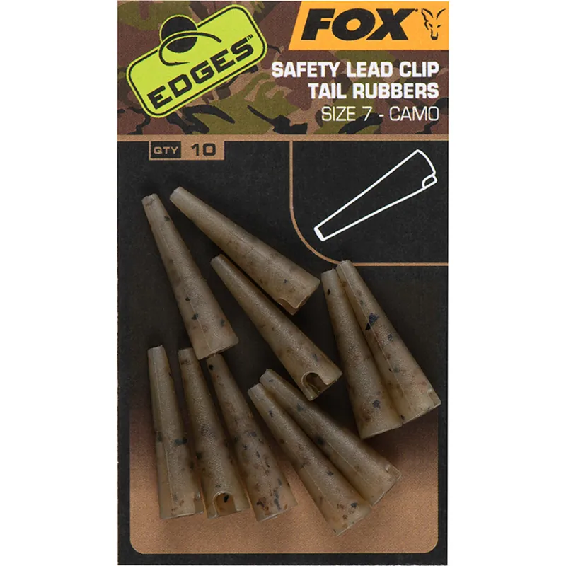 Express Levering Fox Edges Camo Lead Clip Tail Rubbers Size 7