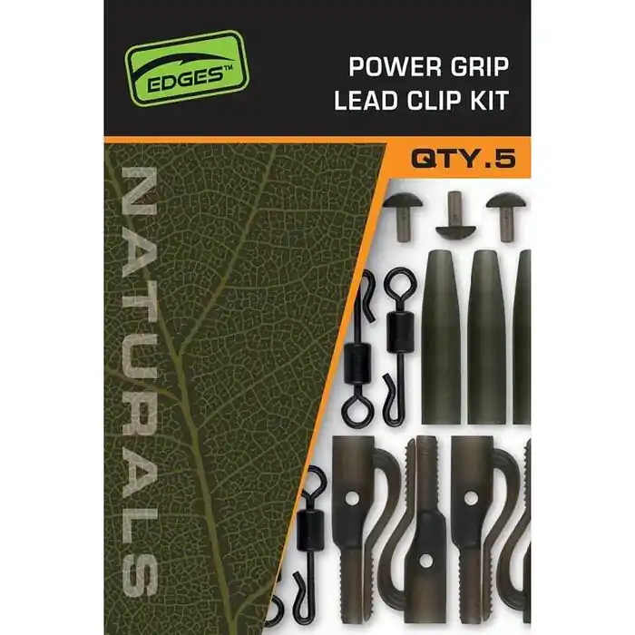 Gereduceerde Prijs Fox Edges Naturals Power Grip Lead clip kit x 5