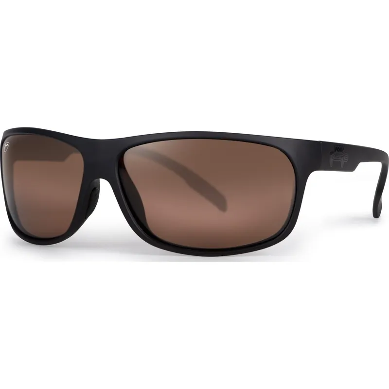 Populair Fox Rage Matt Black Wrap Brown Lens Eyewear