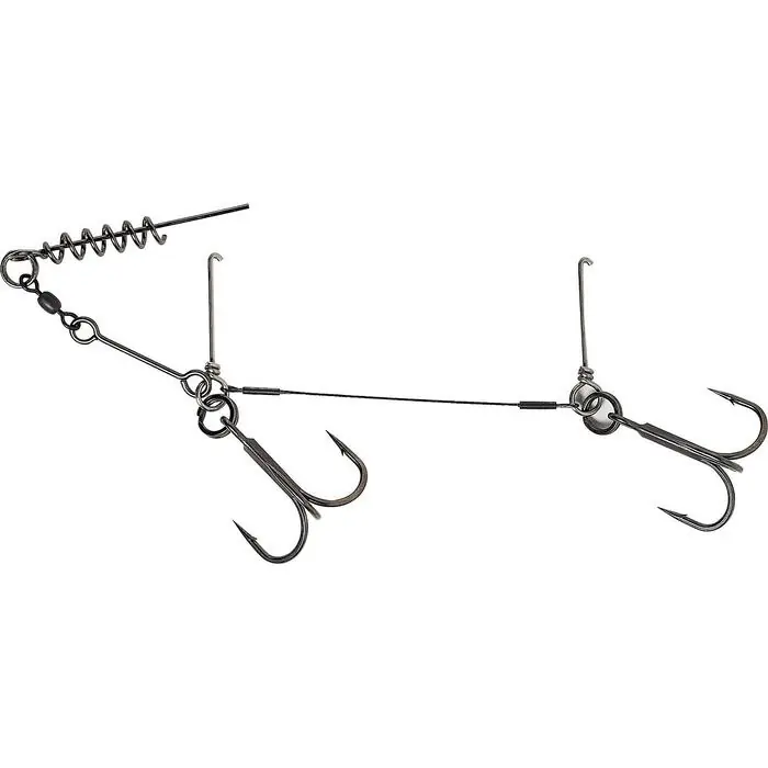 Gereduceerde Prijs Savage Gear 1X7 Titanium Corkscrew Stinger Double #1/0 - Voorradig