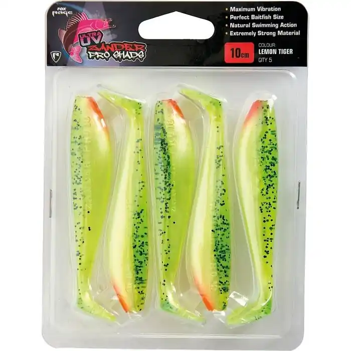 Betrouwbaar Fox Rage Zander Pro Shad 10cm Blue Back UV - Voorradig