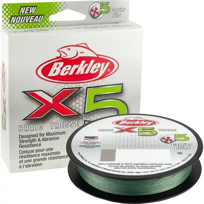 Laatste Versie Berkley X5 Braid Low Vis Green 150m 0.12mm - Voorradig