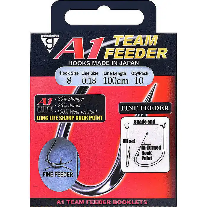 Gamakatsu A1 Team Feeder Fine Feeder onderlijn 100cm H10 0.16mm - Voorradig Populair