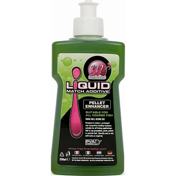 Mainline Liquid Match Additive Pellet Enhancer 250ml Beperkte Voorraad