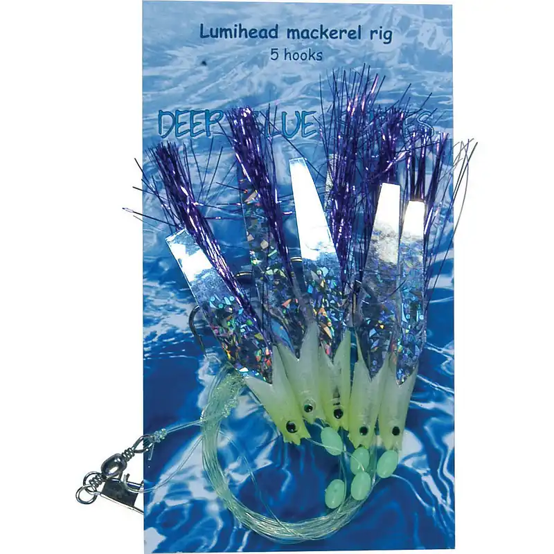 Goedkoop Deep Blue Lumihead Makreel Rig 5-Haaks H1-0