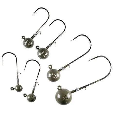 LMAB Tungsten Round Jigkop Pumpkin Green Superprijs