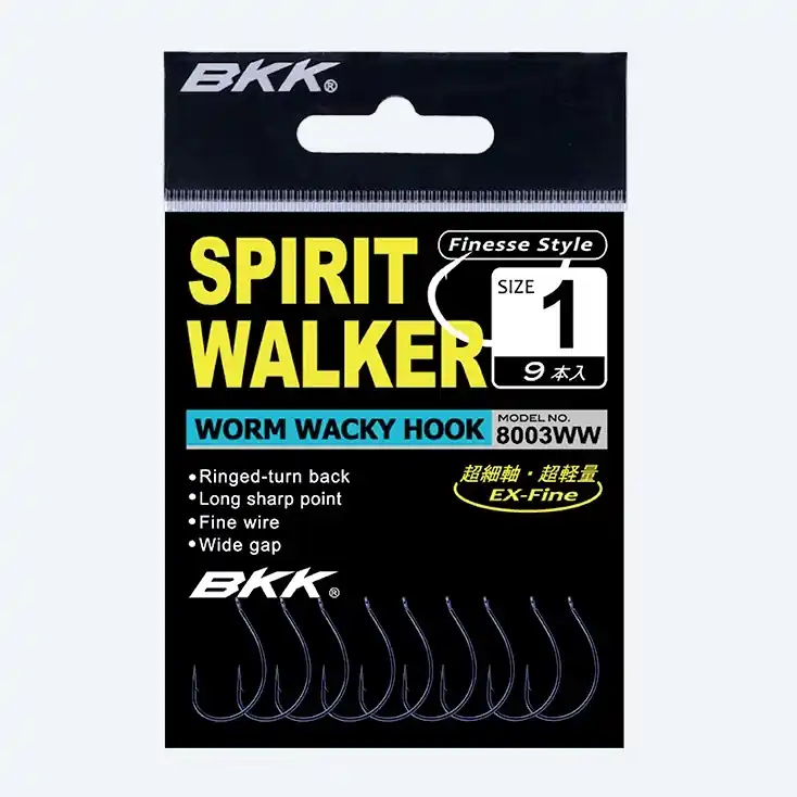 Fabrieksprijs BKK Spirit Walker Black Nickel Worm Wacky Haak