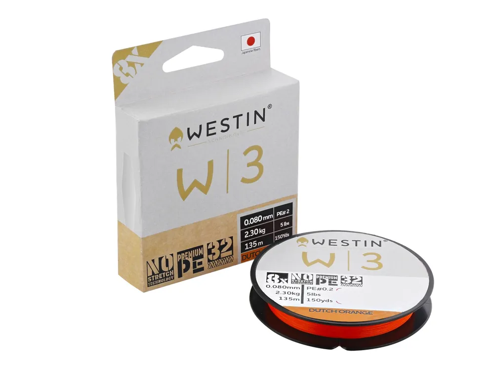 Flitsaanbieding Westin W3 8-Braid Dutch Orange 135mtr
