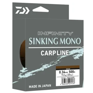 Daiwa Infinity Sinking Mono Karperlijn (Bruin) Hoge Kwaliteit