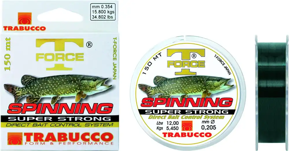 Trabucco T-Force Spinning Pike Nylon Vislijn 150mtr Direct Beschikbaar